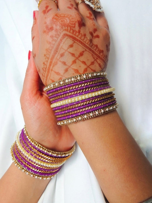 ‘Liliana’ Bangle Stack - Purple