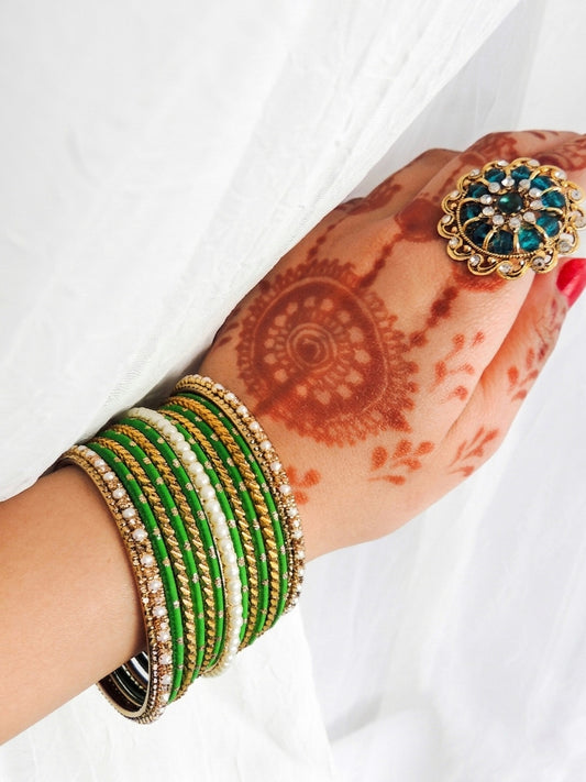 ‘Liliana’ Bangle Stack - Green
