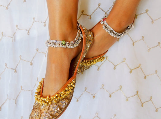 ‘Taara’ Silver Anklets