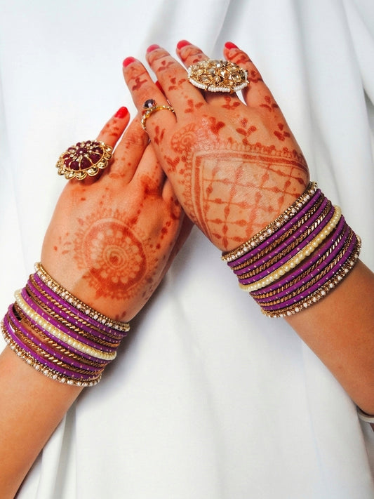 ‘Liliana’ Bangle Stack - Purple