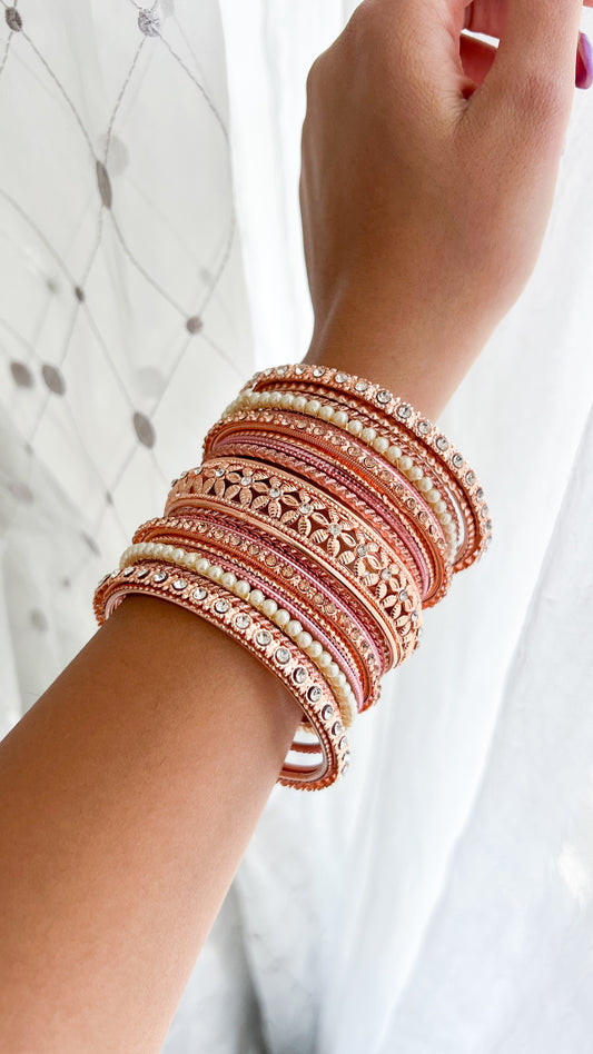 Rose Gold Bangle Stack II