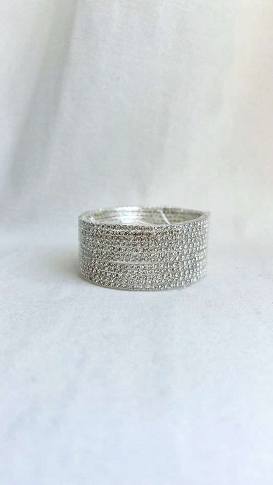 Silver Stone Bangles