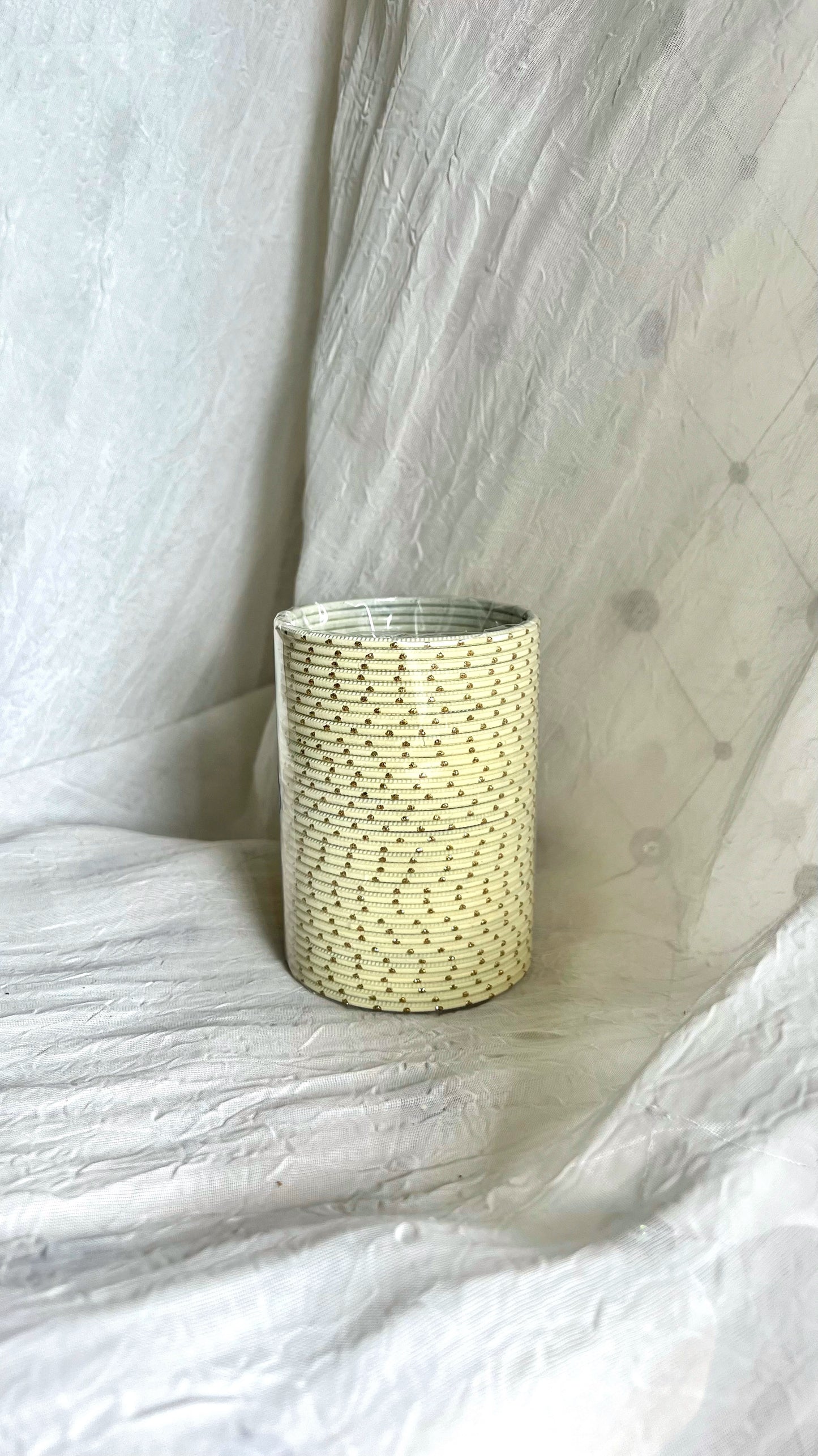 ‘Cream’ Glitter Bangle Pack