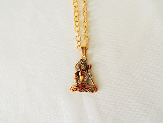 Shiv Ji Necklace Gold