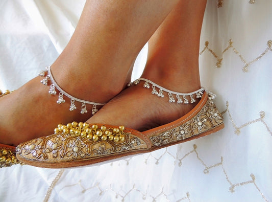 ‘Noor’ Silver Ghungroo Anklets