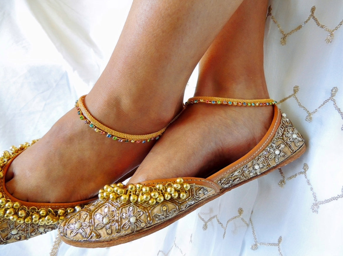 ‘Lucie’ Gold and Multi Anklets
