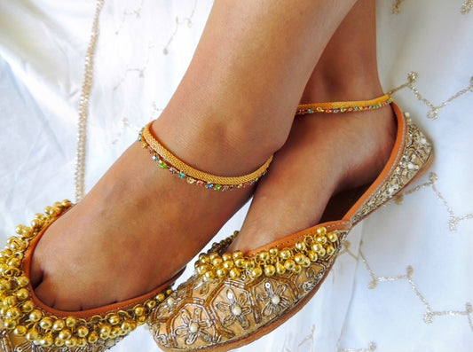 ‘Lucie’ Gold and Multi Anklets