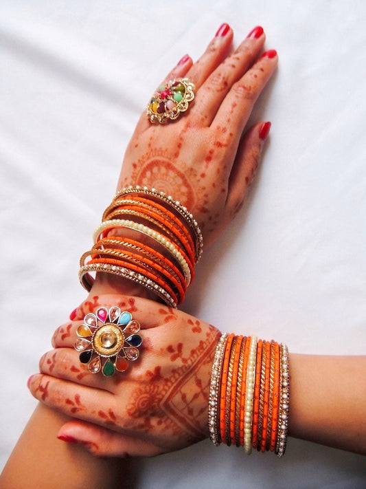 ‘Liliana’ Bangle Stack - Orange