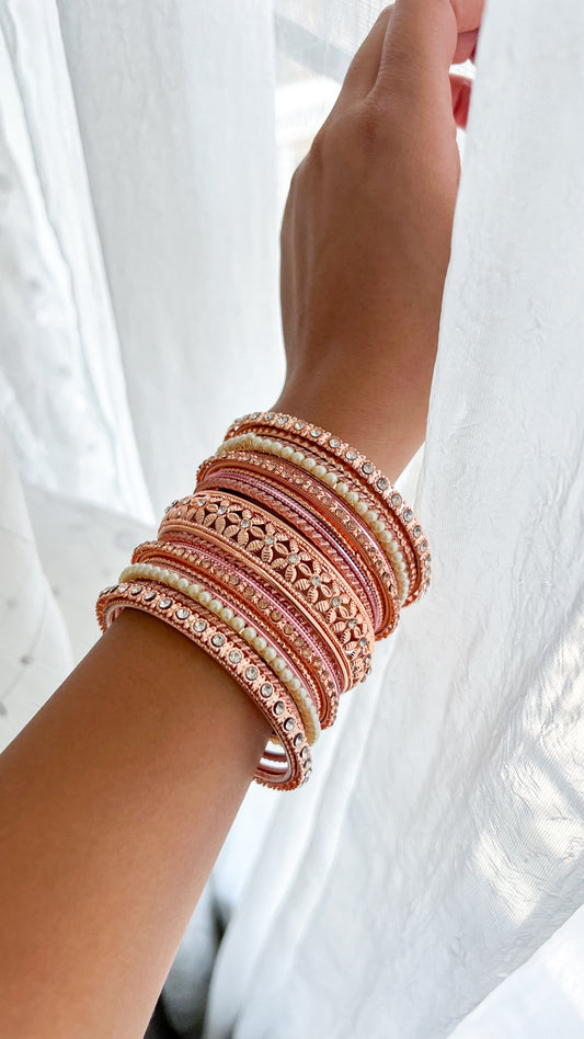 Rose Gold Bangle Stack II