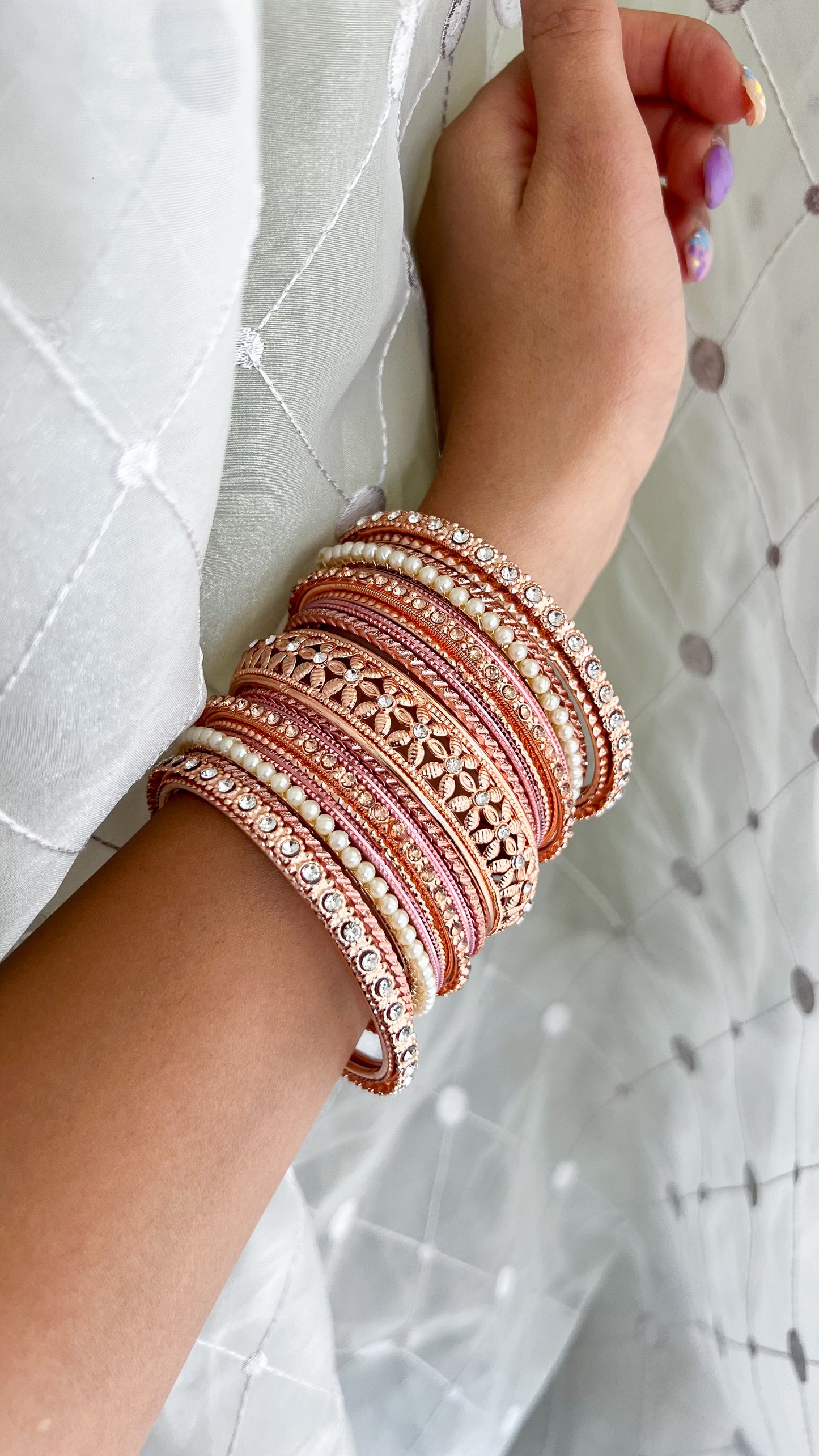 Rose Gold Bangle Stack II