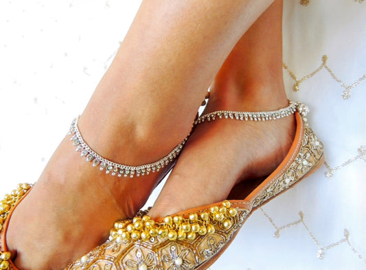 ‘Asiya’ Silver Anklets