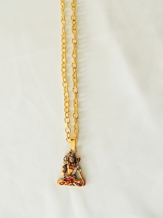 Shiv Ji Necklace Gold