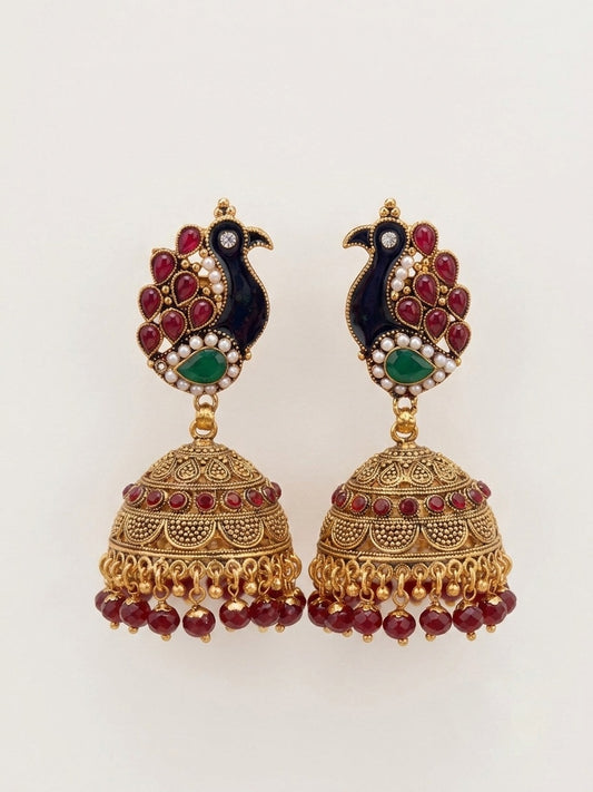 ‘Peacock Royale’ Jhumkis