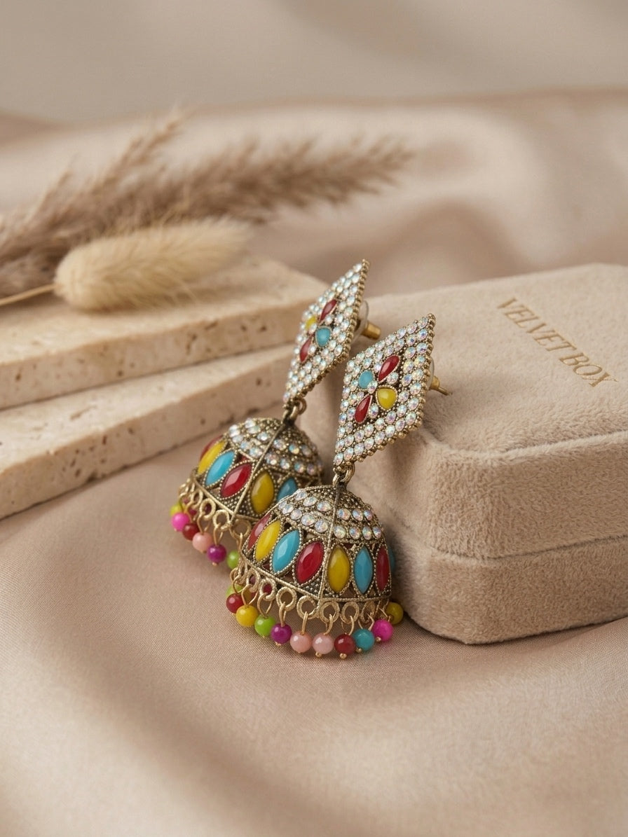 Starlight Jhumkis - Multi