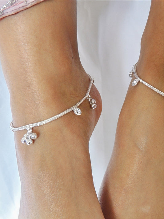 ‘Bijou’ Silver Anklets