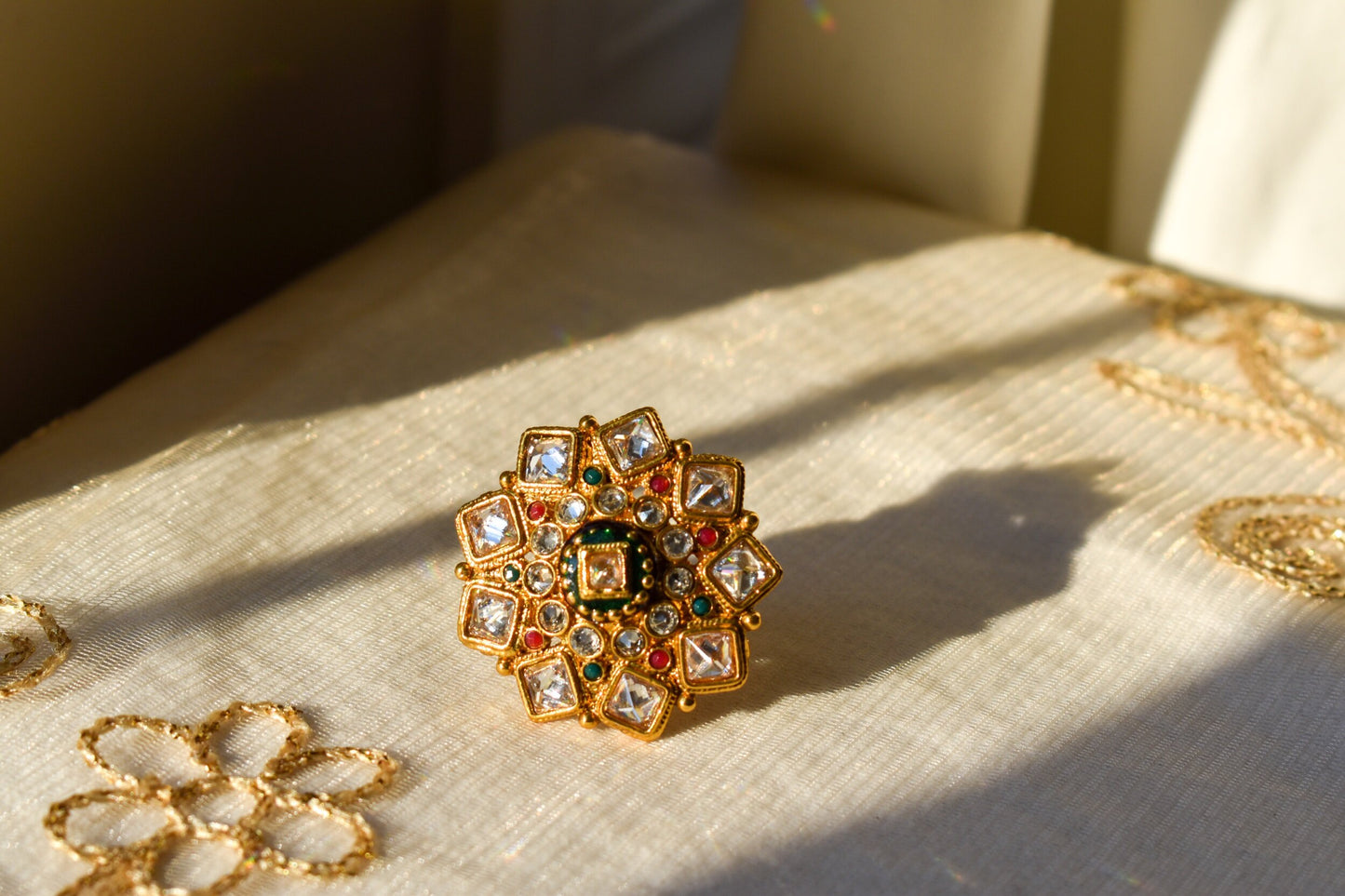 ‘Aasma’ Kundan Ring