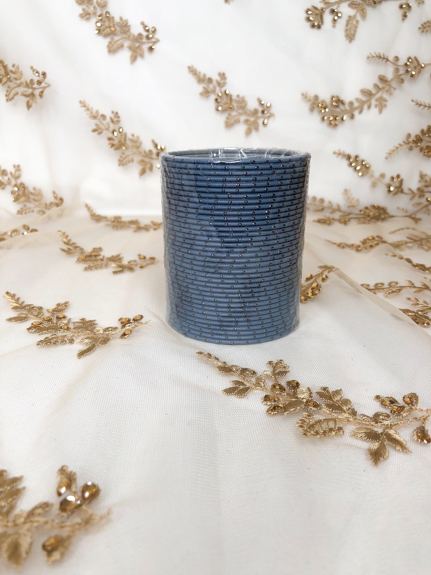 ‘Grey’ Glitter Bangle Pack