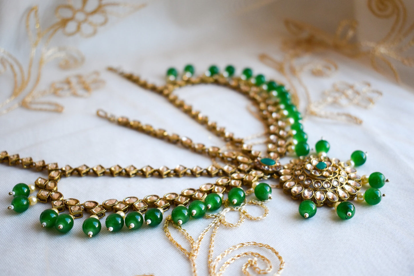 Sonia Full 6-Piece Bridal Set - Green