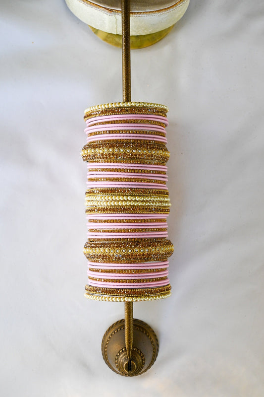 ‘Stargazing’ Bangle Set - Lace Pink