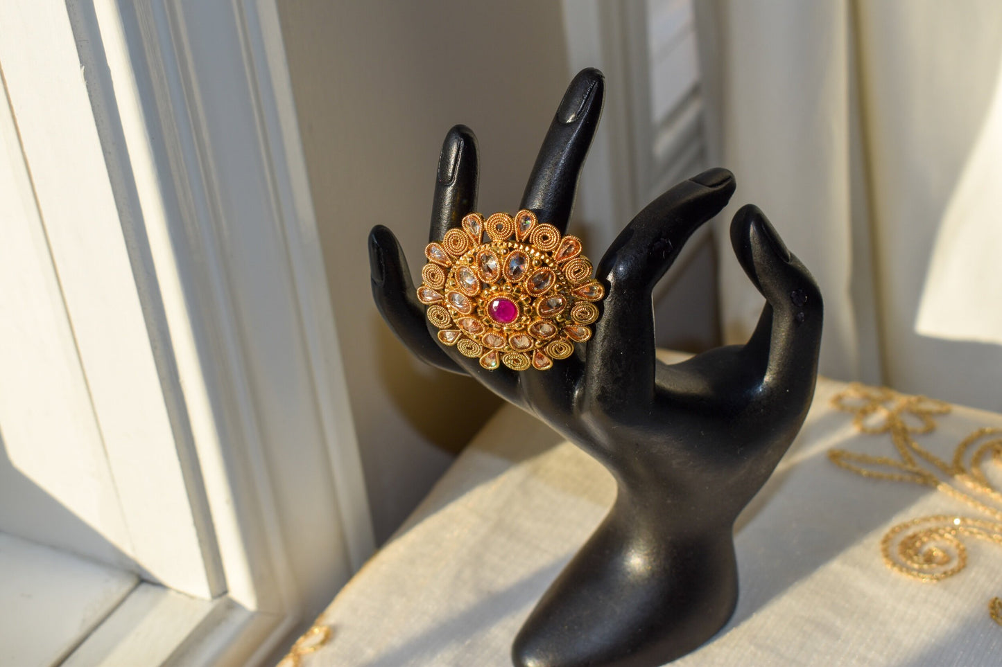 ‘Manal’ Oversized Polki Ring