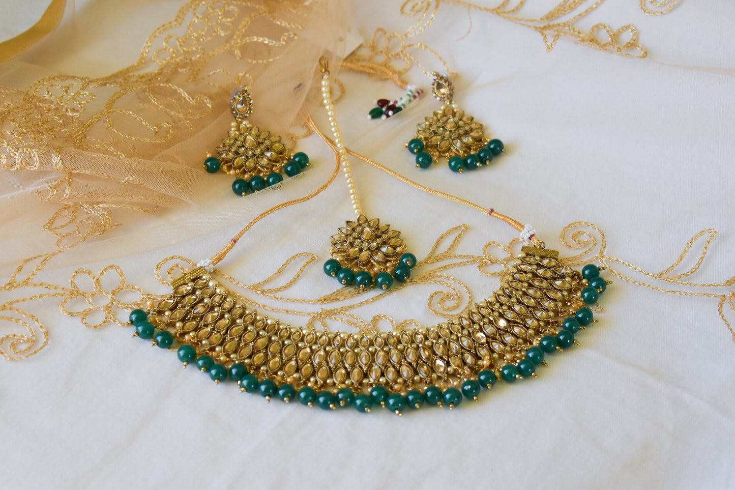 ‘Gardenia’ Full Set - Emerald Green