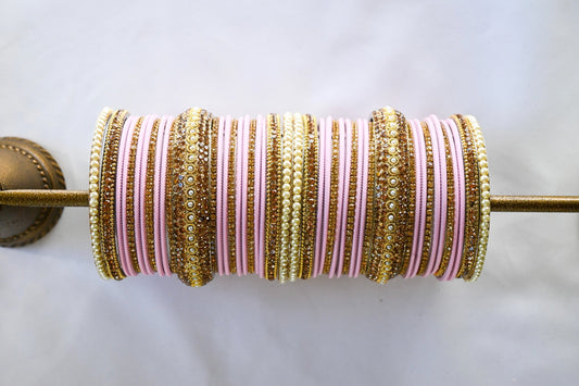 ‘Stargazing’ Bangle Set - Lace Pink