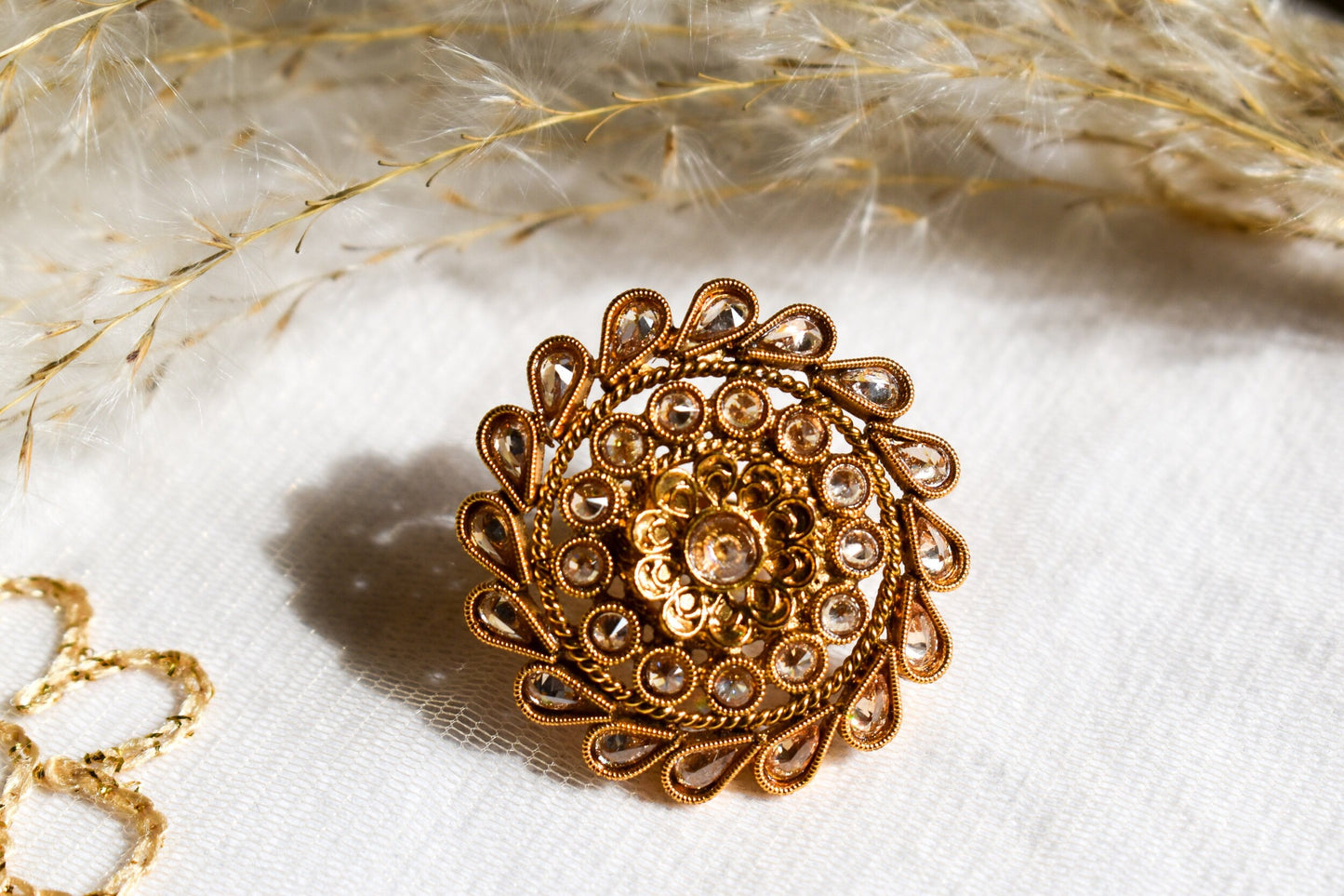 ‘Ananya’ Oversized Polki Ring