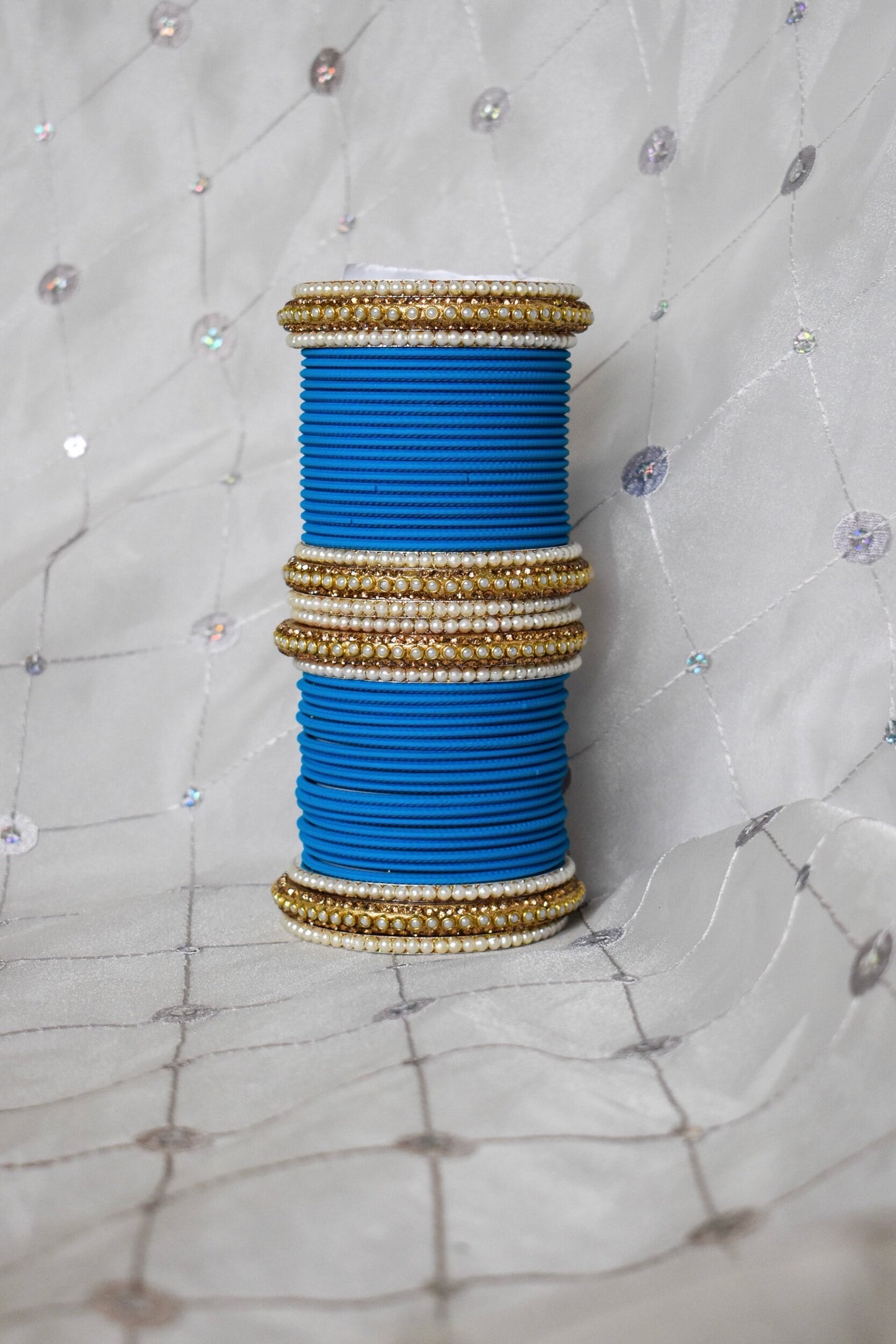 ‘Clear Blue’ Bangle Set