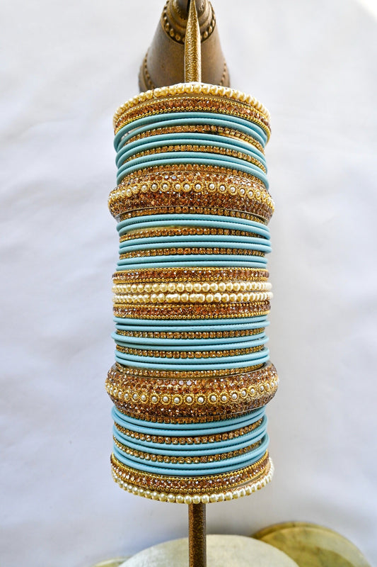 ‘Stargazing’ Bangle Set - Baby Blue