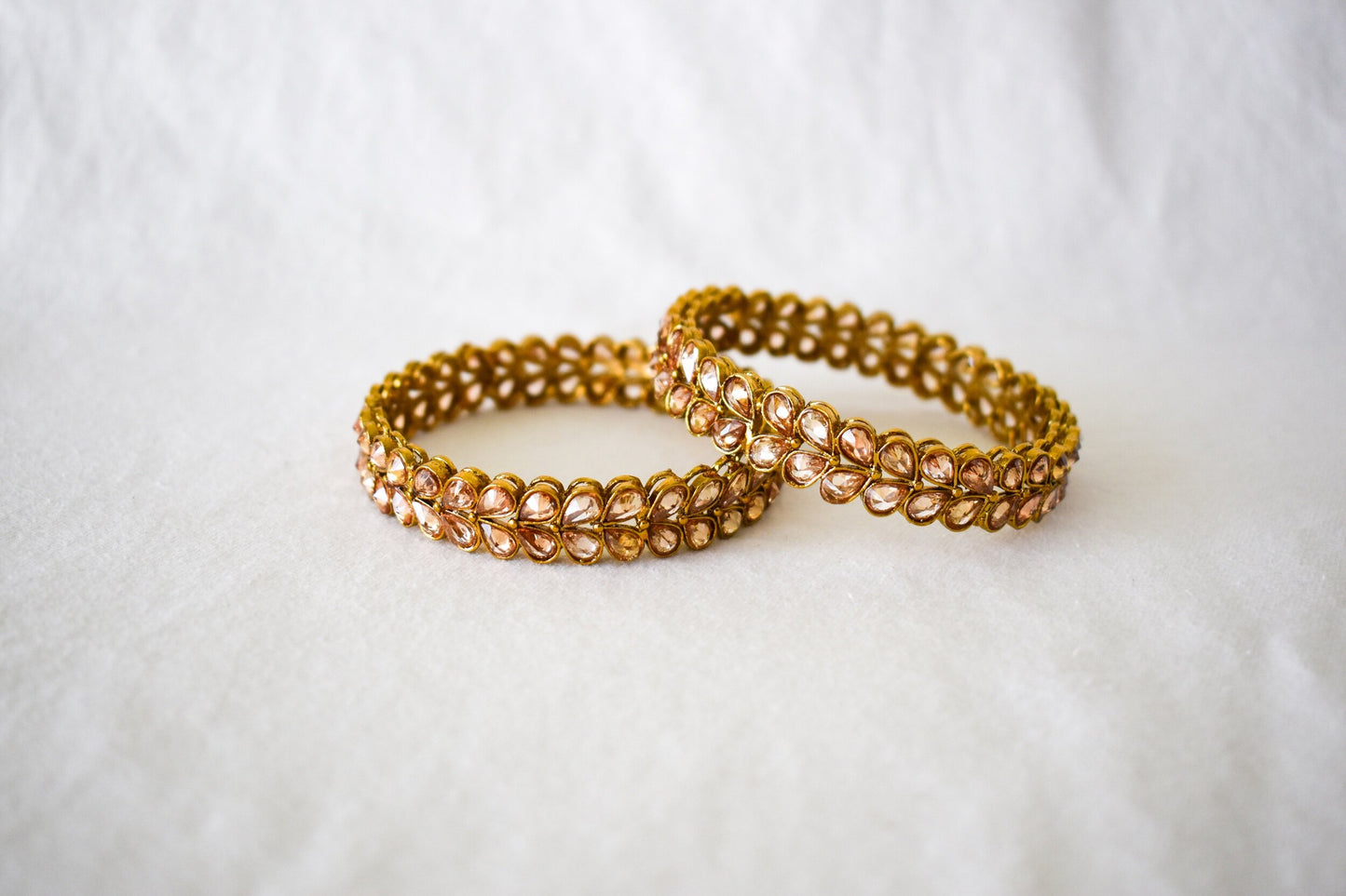 ‘Golden Leaf’ Polki Bangles