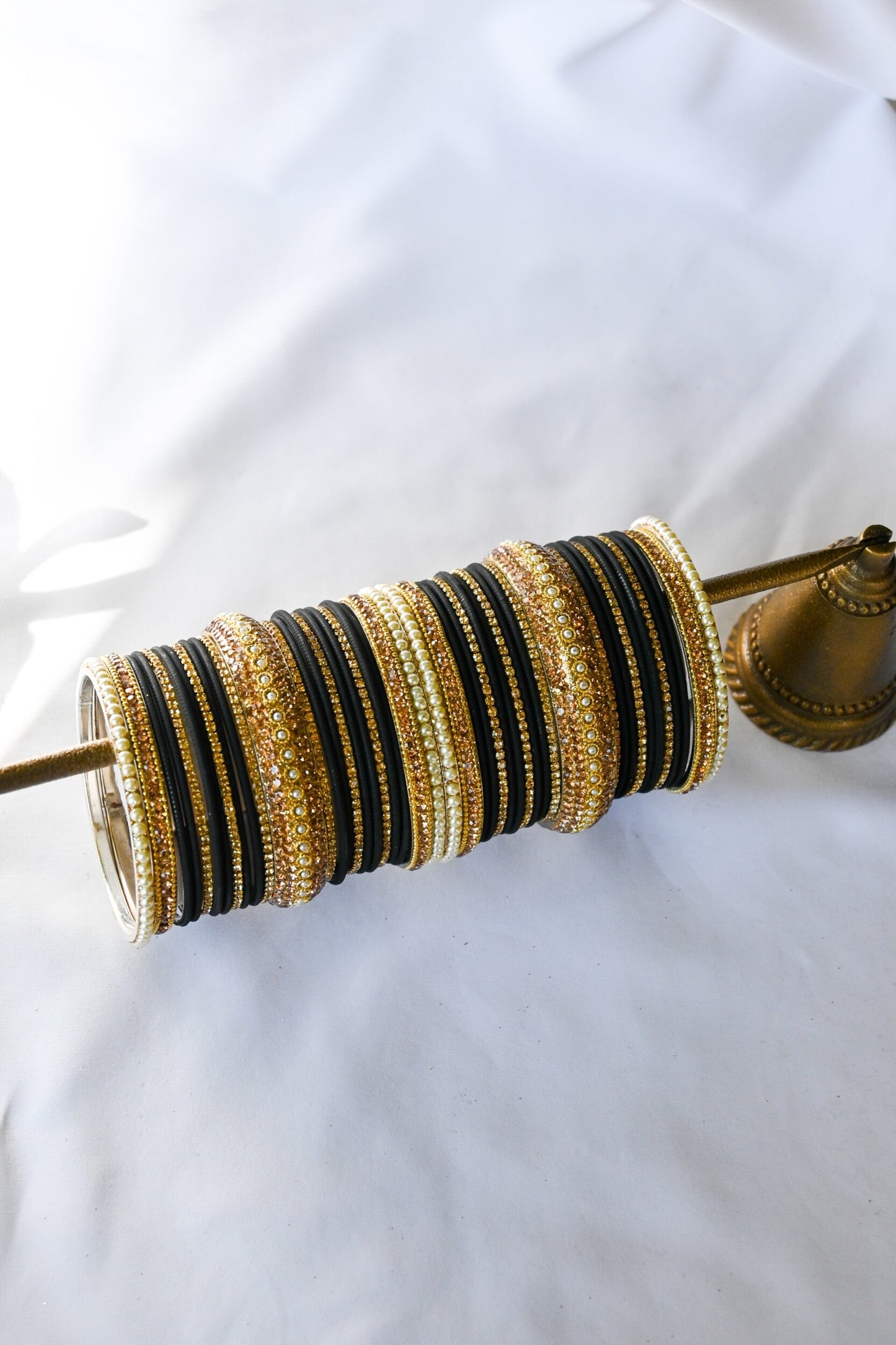 ‘Stargazing’ Bangle Set - Black