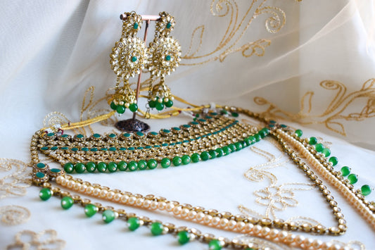 Sonia Full 6-Piece Bridal Set - Green