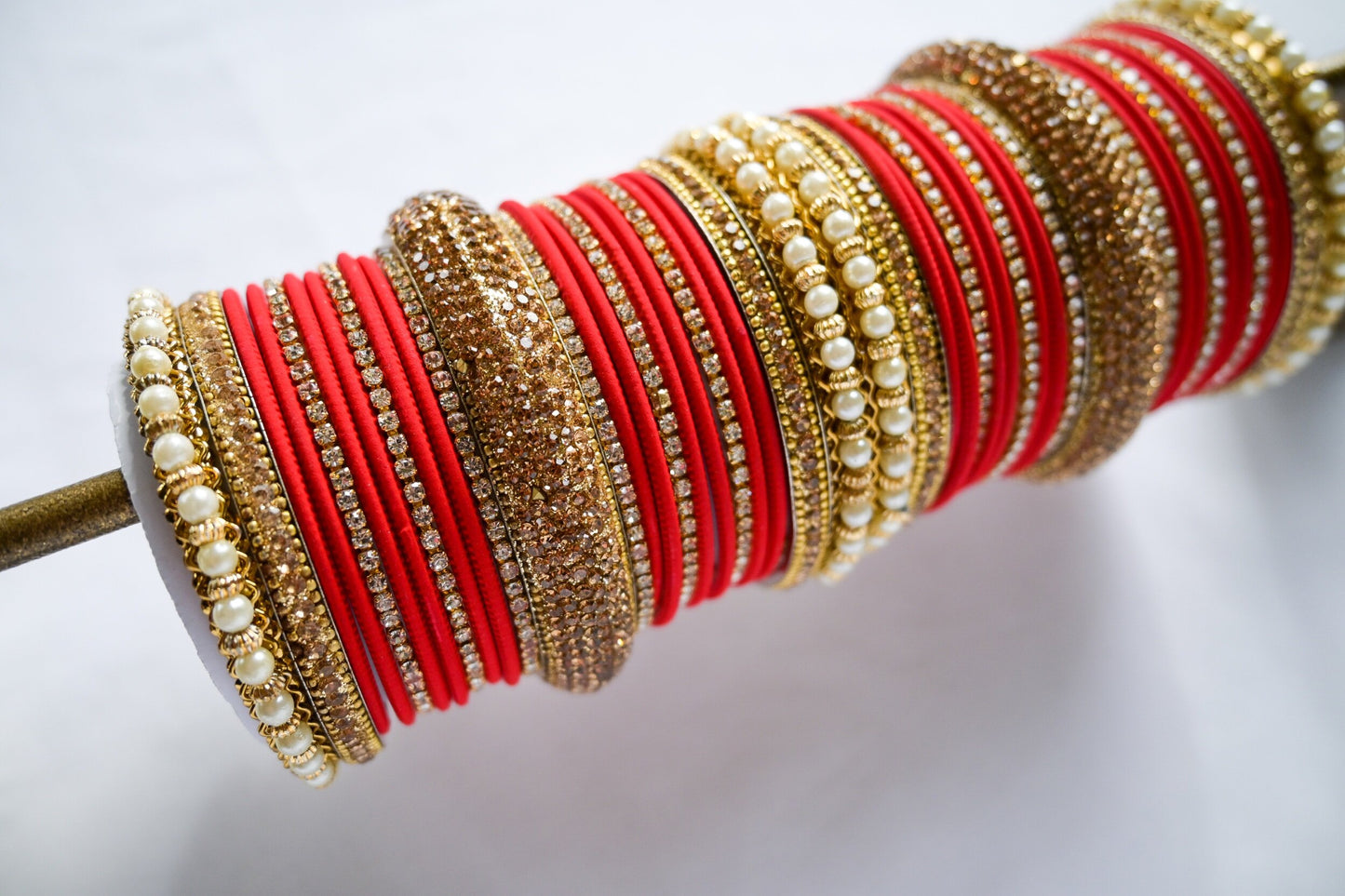 ‘Hermosa’ Bangle Set - Red