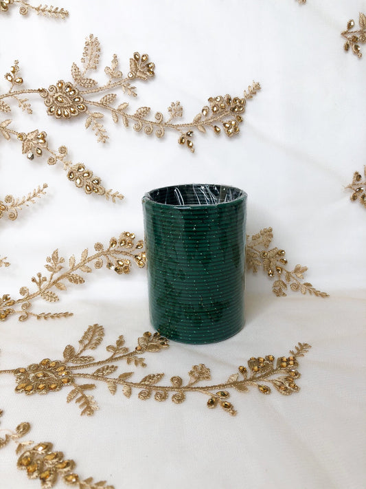 'Forest Green' Glitter Bangle Pack