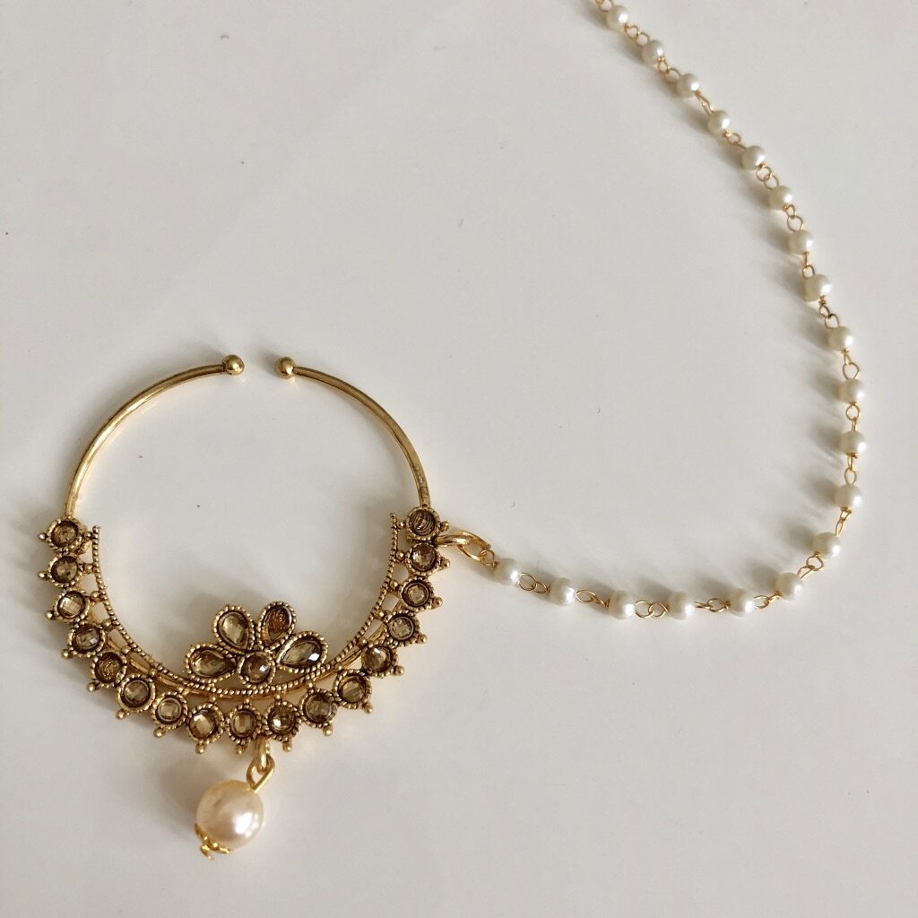'Preet' Kundan Nose Ring