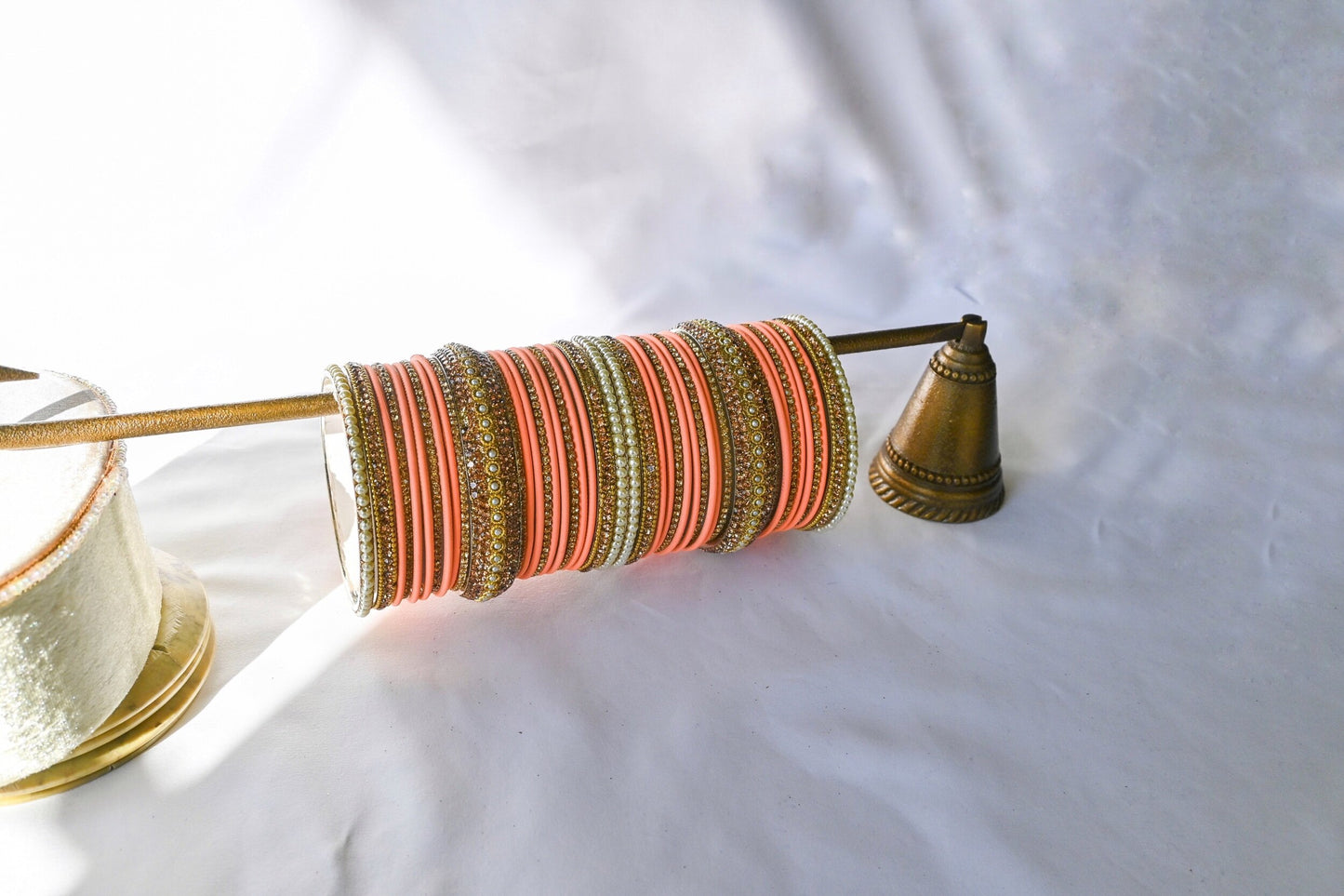 ‘Stargazing’ Bangle Set - Peach