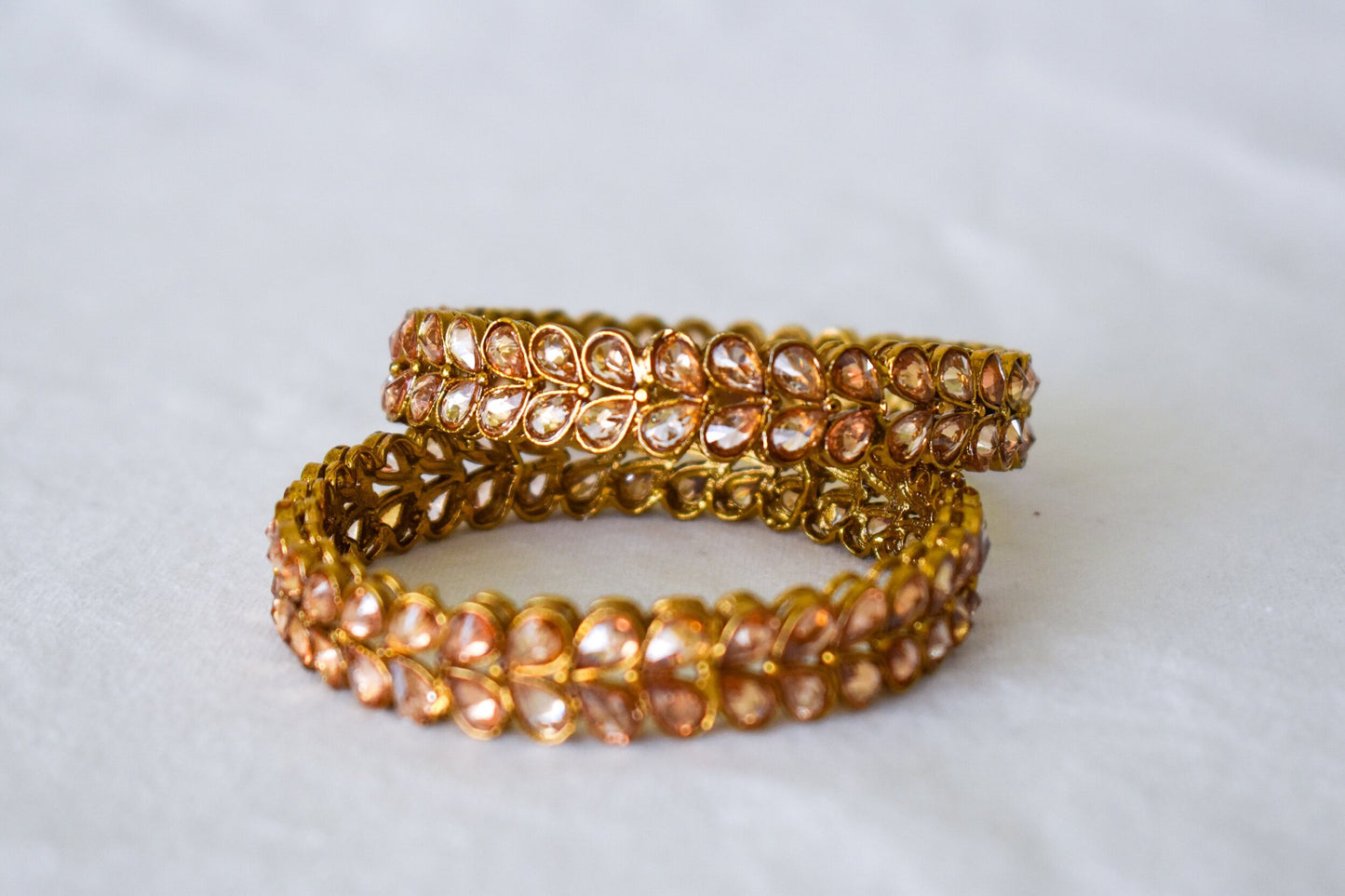 ‘Golden Leaf’ Polki Bangles