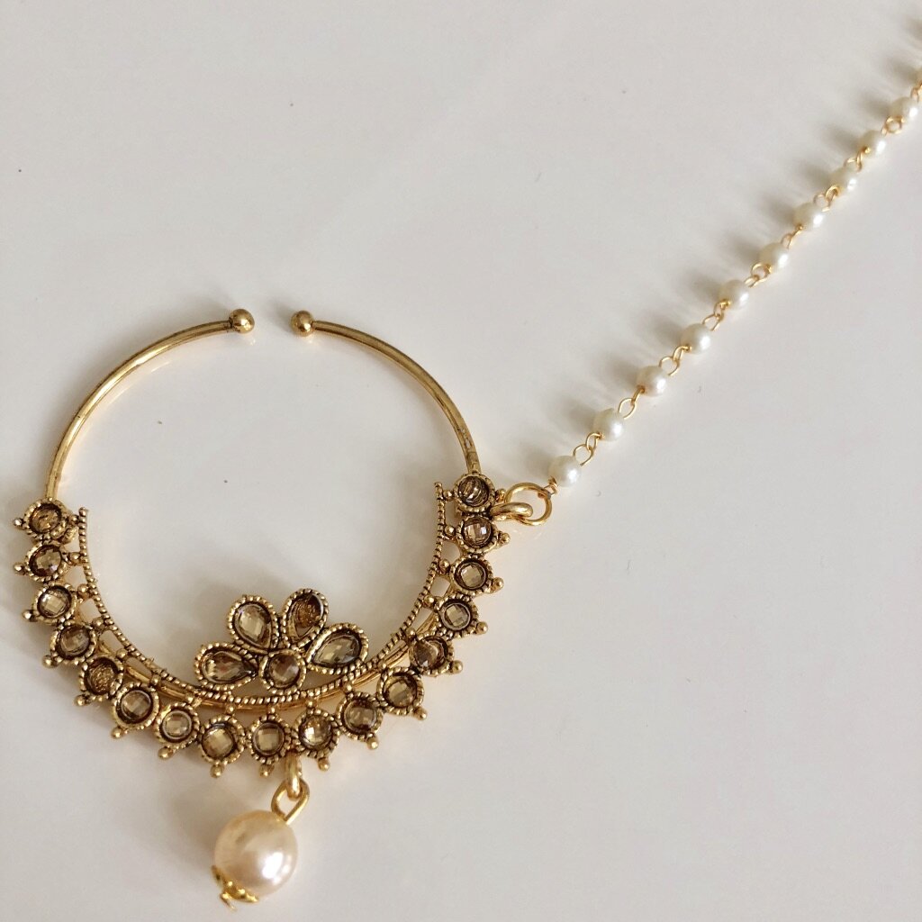 'Preet' Kundan Nose Ring