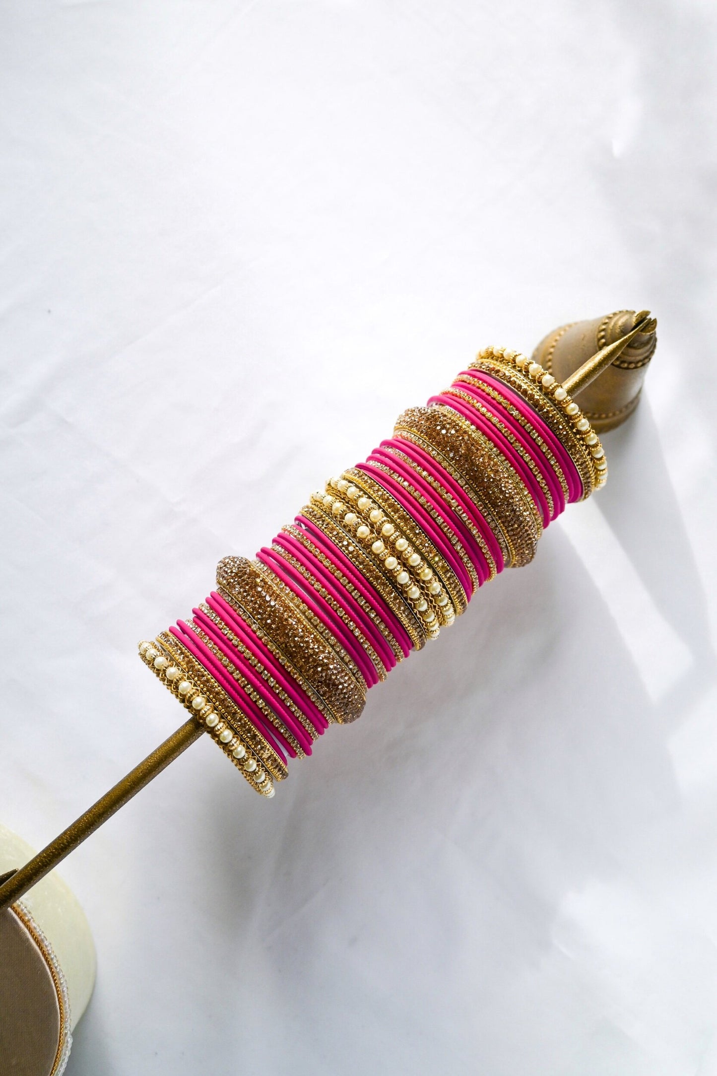 ‘Hermosa’ Bangle Set - Hot Pink
