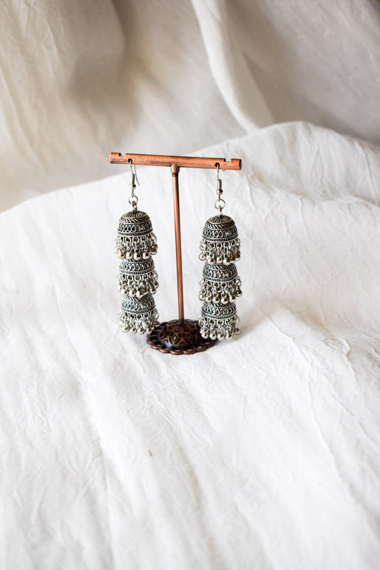 ‘Akshara’ Oxidized Earrings