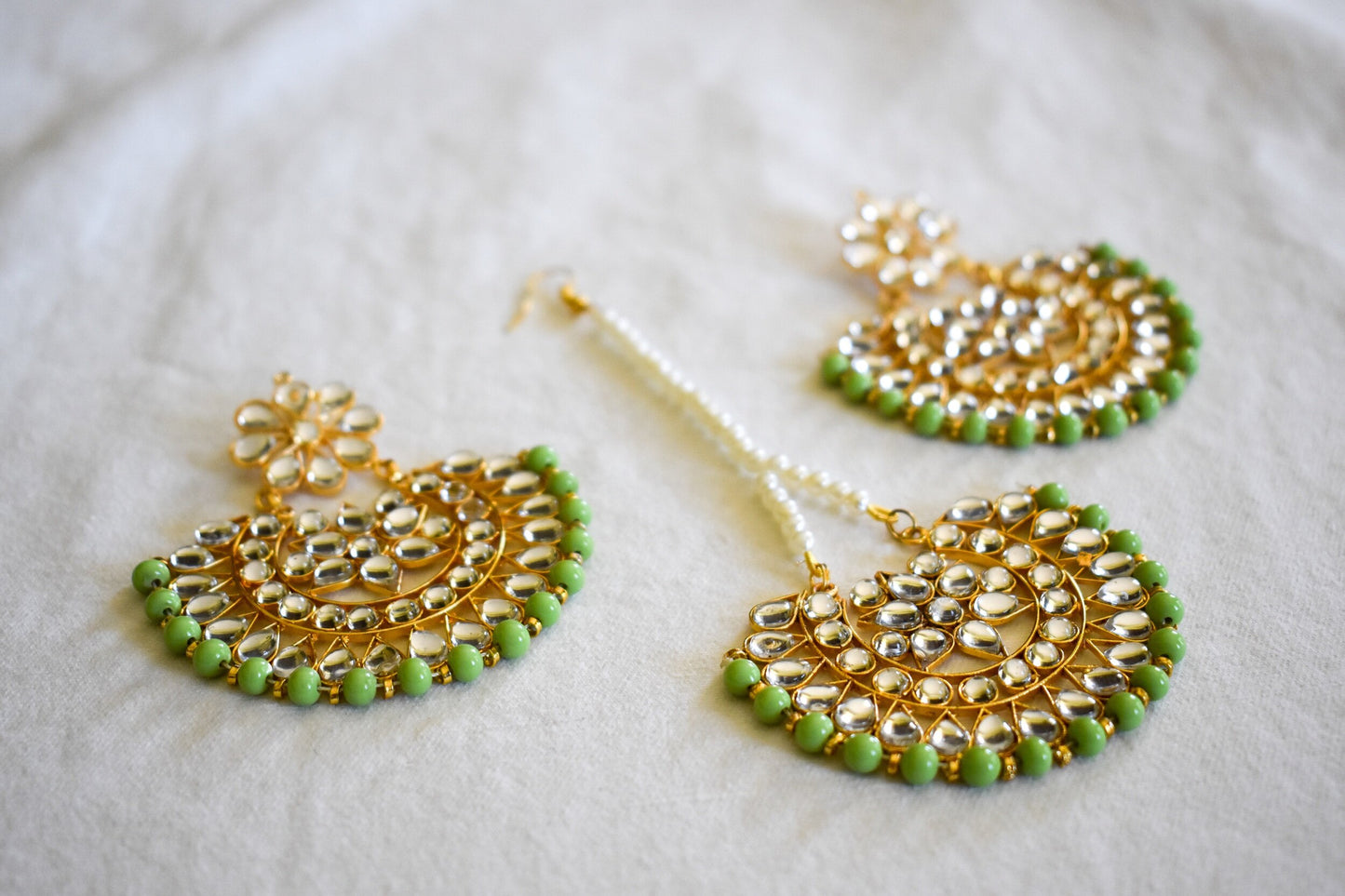 ‘Lime Green Queen’ Tikka Set