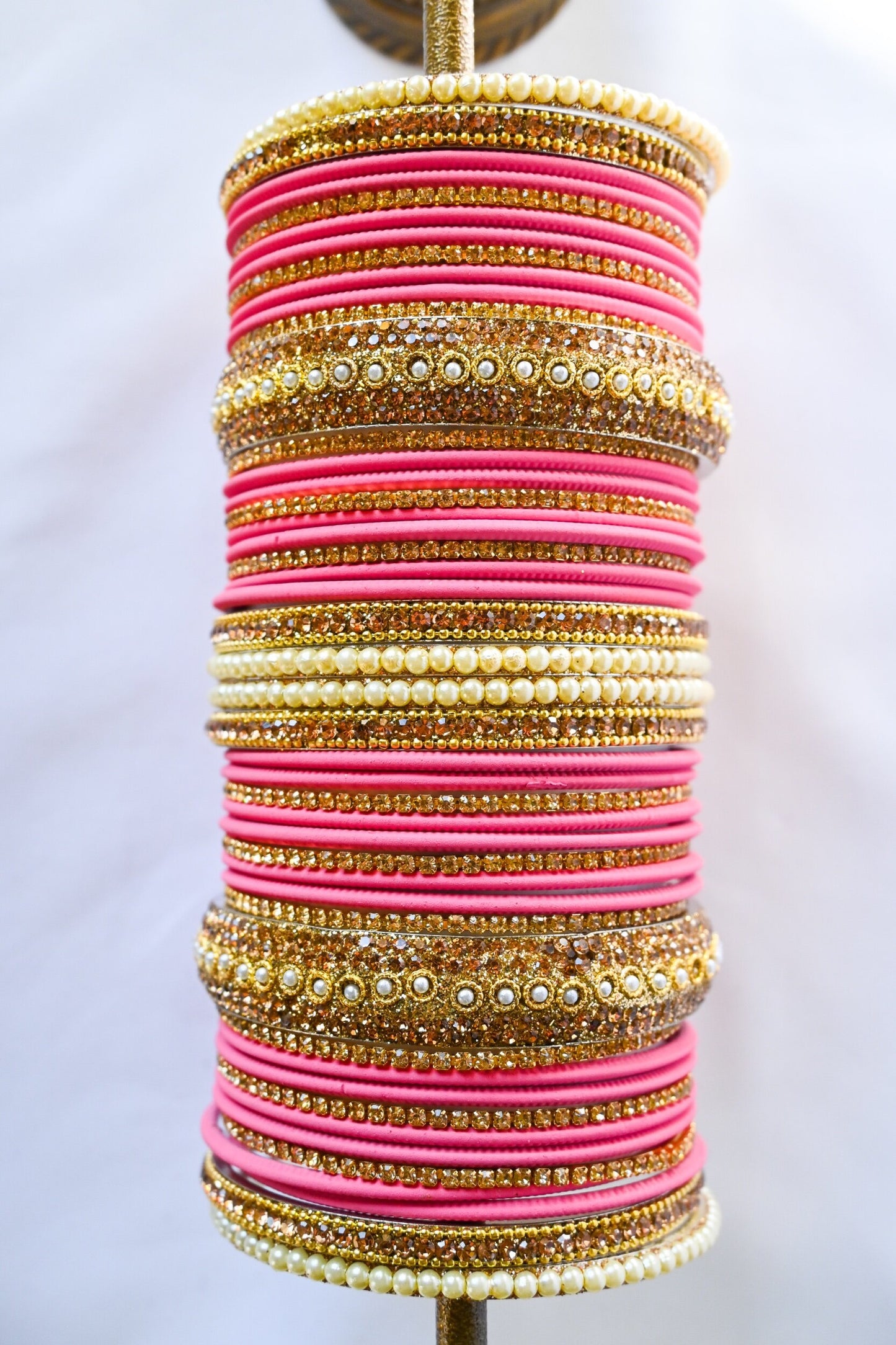 ‘Stargazing’ Bangle Set - Taffy Pink