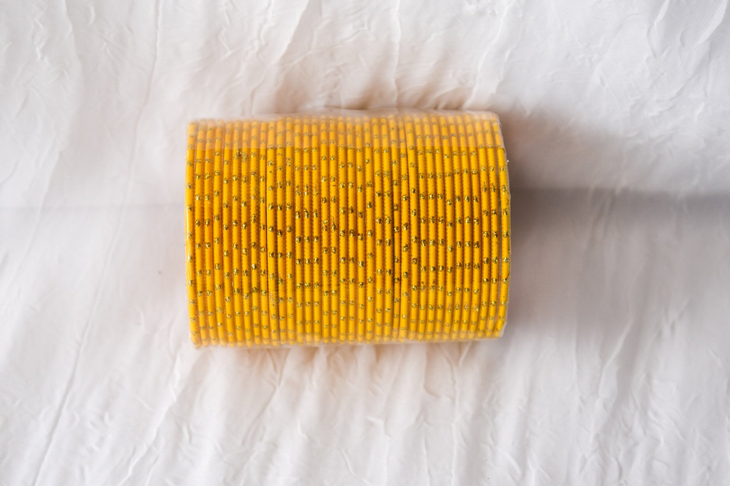 ‘Yellow’ Glitter Bangle Pack