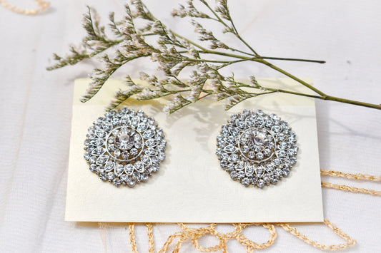 ‘Glistening’ Stud Earrings - Silver