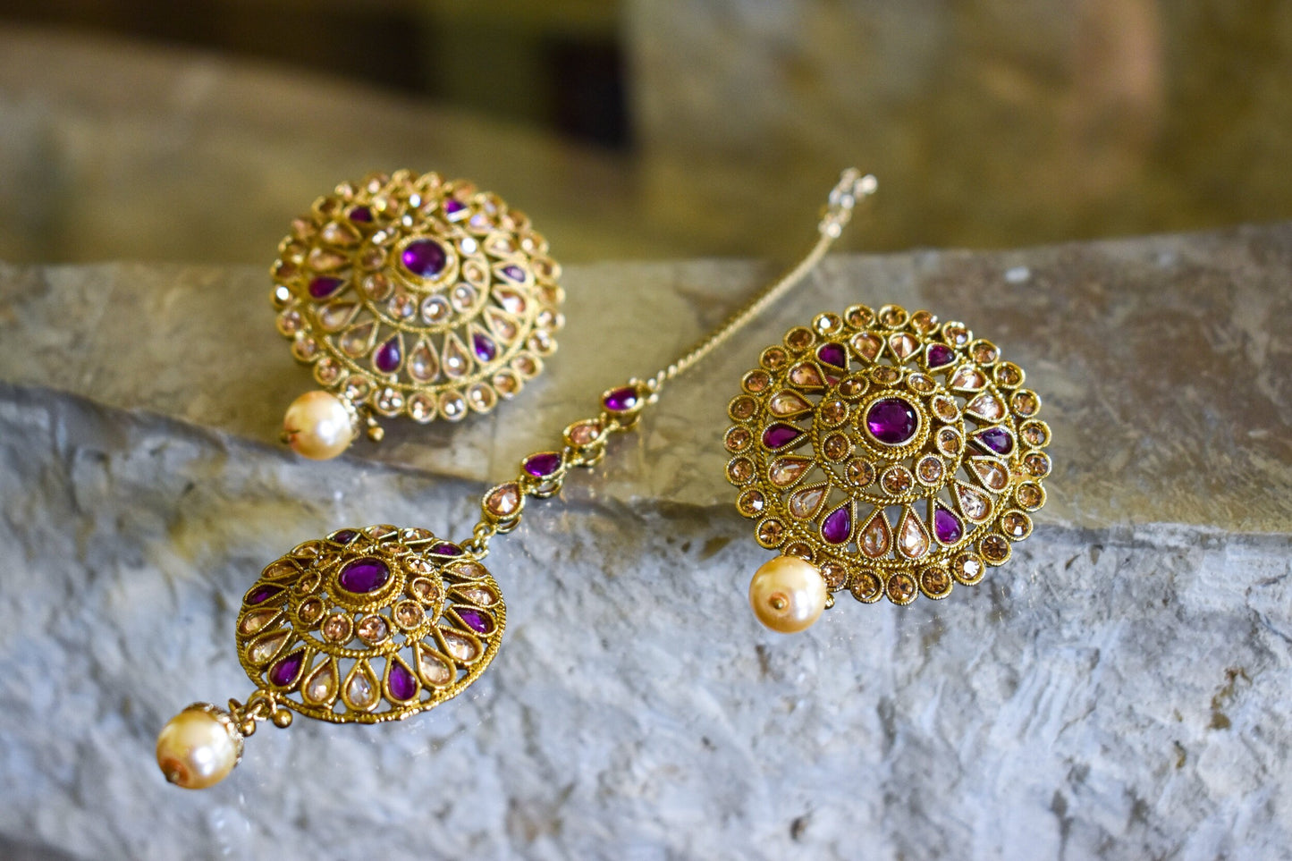 ‘Sugar Beat’ Tikka Set - Purple