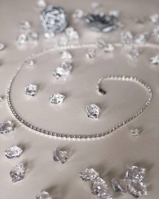 Silver Diamond Waist Belt