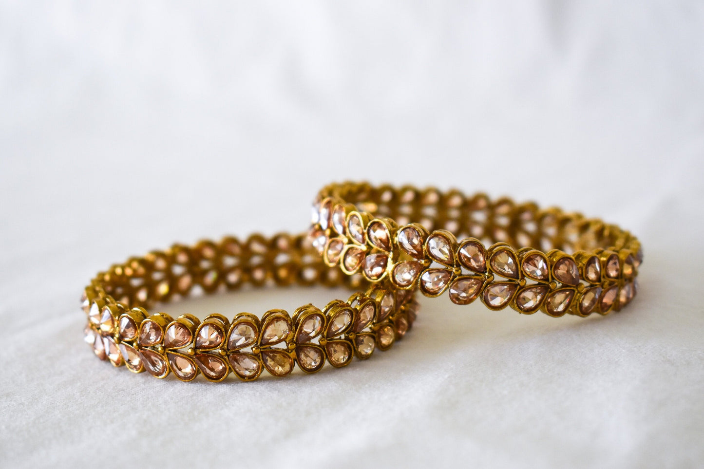 ‘Golden Leaf’ Polki Bangles