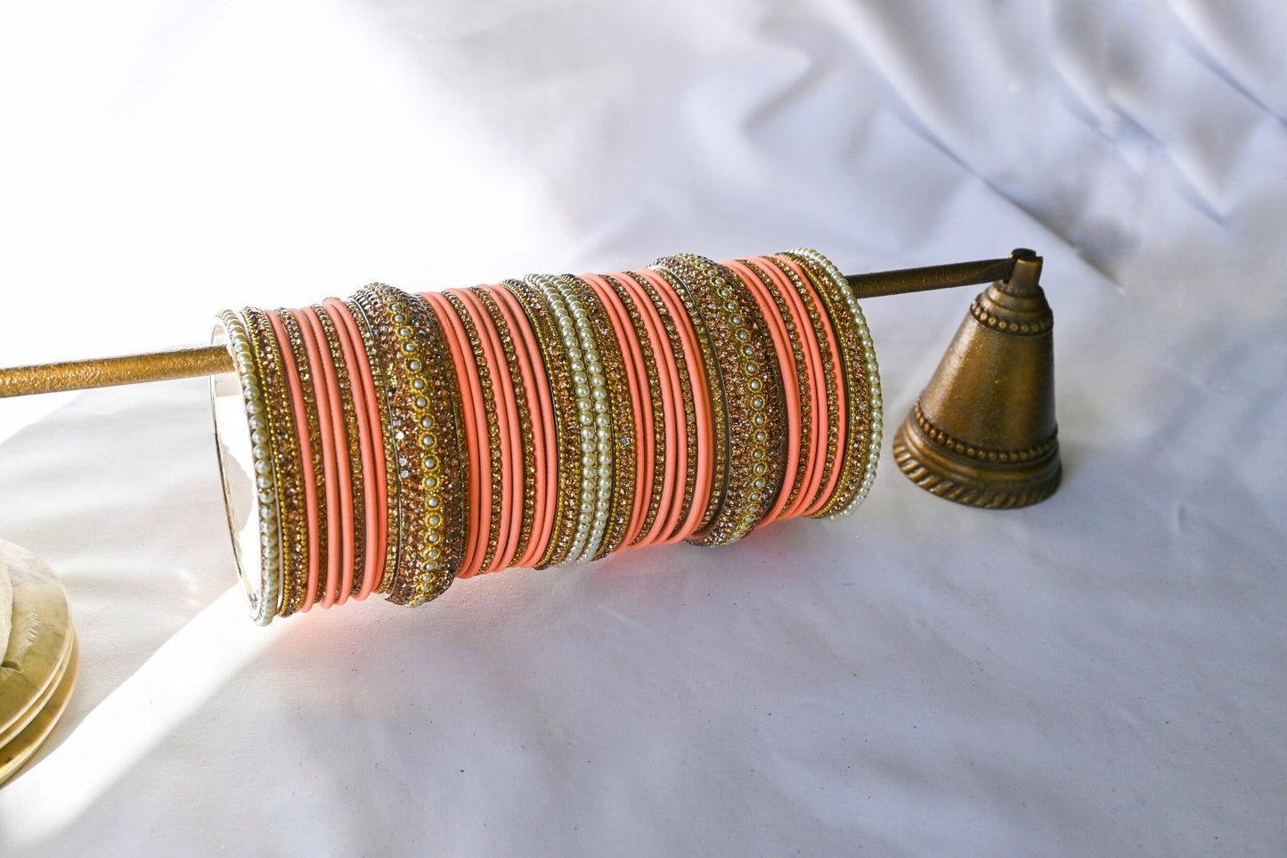 ‘Stargazing’ Bangle Set - Peach
