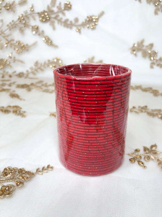 'Red' Glitter Bangle Pack