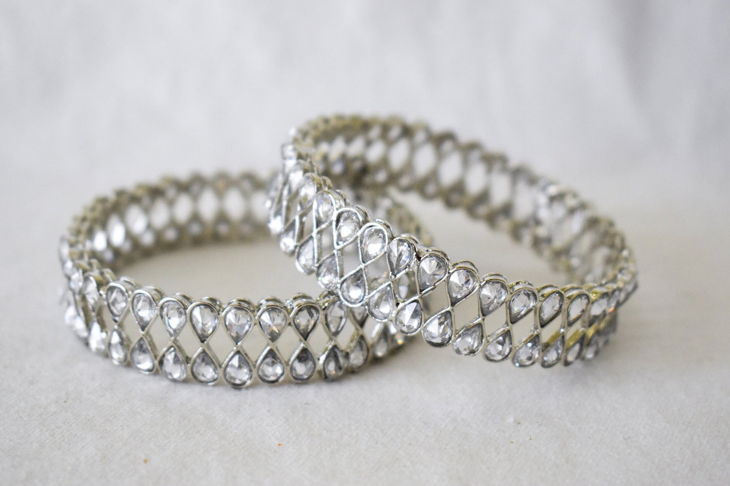 ‘A Silver Statement’ Polki Bangles